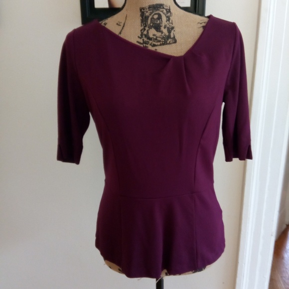plum peplum top